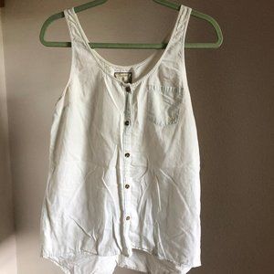 Faint-Blue Volcom Button-down Tank Top